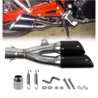 Sporacingrts Universal Motorcycle Dual-Outlet Muffler Baffle - 1.5"-2" Inlet,... Foto 1 de 3