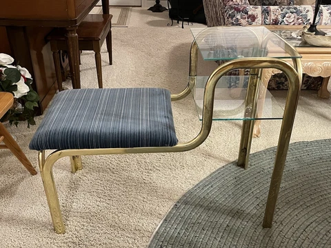 Vintage Two-Tier Telephone Gossip Bench Cover