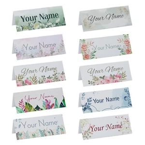 Personalised Place Cards, Table Name Cards for Weddings, Parties Floral Designs - Picture 1 of 82