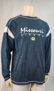 Camiseta Top USADA NCAA Mizzou Tigers Missouri GRANDE Negra Cuello Redondo Manga Larga - Imagen 1 de 8
