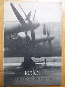 1/1949 PUB ROTOL PROPELLER BRISTOL BRABAZON I AIRLINER ORIGINAL AD - Imagen 1 de 1