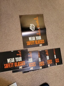 AO Safety Products Safety Poster 12"x16" wear your eye safety glasses qty 5 1974 - Picture 1 of 9