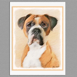 6 Boxer Hund Blanko Notiz Kunst Grußkarten - Bild 1 von 1