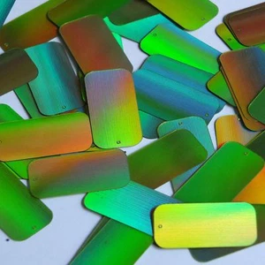 Lentellete metálico reflectante Lazersheen verde lima de 1,5"" x 0,75 - Imagen 1 de 2