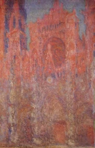 Rouen Cathedral Facade by Claude Monet Giclee Fine Art Print Repro on Canvas - Picture 1 of 1