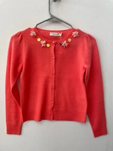 Bonpoint Girls Evora cashmere cardigan with pearls and sequins 12A - Picture 1 of 4