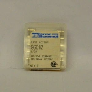 MERSEN FERRAZ SHAMUT GGC 1/2 FAST ACTING 1/2A FUSE 250V - Picture 1 of 1