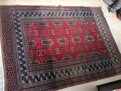 Sehr feiner alter Orientteppich rot 130 x 180 cm Brücke Teppich Läufer - Bild 1 von 2