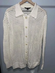 Simply Vera Vera Wang Womens Off White Knit long sleeve Cardigan Size XL - Picture 1 of 5