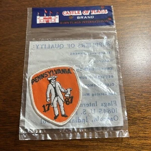 Vintage Castle Of Flags Pennsylvania Paul Revere bestickter Aufnäher Souvenir neu - Bild 1 von 2