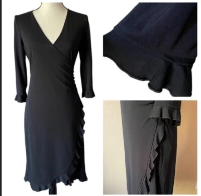 Vestido coqueta caprichoso con volantes envolvente imitación Jonathan Martin Y2K vintage años 90 4/6 Foto 1 de 4