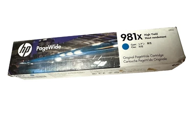 Cartucho original HP 981X alto rendimiento cian ancho de página L0R09A Foto 1 de 2