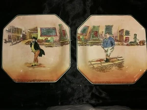 ROYAL DOULTON DICKENS WARE THE FAT BOY & MR PICKWICK D6327 MADE IN ENGLAND BOWLS - Picture 1 of 8