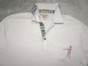 Pinguin Munsingwear Retro Wasserski Mädchen Tasche Polo Shirt Large weiß selten - Bild 1 von 15