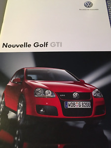 Catalogue / Brochure VOLKSWAGEN GOLF GTI de 2004 .
