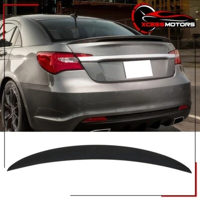 Fits 11-14 Chrysler 200 4-Door OE Style Trunk Spoiler Wing Lid Matte Black ABS - Image 1 of 4