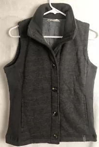 Woolrich Gray Button Front Fleece Lined Vest, Size Xs - Picture 1 of 7