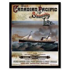 Travel Tourism Ship Liner Ocean Sea Canadian Pacific Canada Retro Framed Print