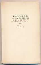 Oscar WILDE Ballade de la geôle de Reading EO avec gravure René Ben Sussan 1946