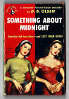 D.B. Olson SOMETHING ABOUT MIDNIGHT Mystery 1951 PB Buch (Dolores Hitchens)