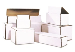 500 - 4 x 2 x 2 White Corrugated Shipping Mailer Packing Box Boxes - Picture 1 of 3
