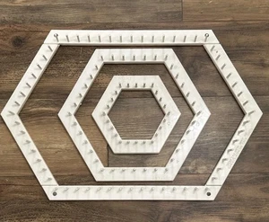 3 Pcs/Frames Love & Money Crafts Hexagon Looms By John Alan Vintage (#1) - Picture 1 of 8