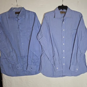 Two Kilgore Trout Shirts Mens Dress Size Large  Custom Made Shirts - Picture 1 of 9