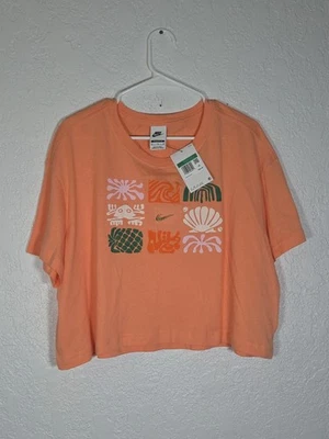 Nueva Camiseta Nike Suelta Para Mujer XL Crop Top Rana Arco Iris Foto 1 de 4