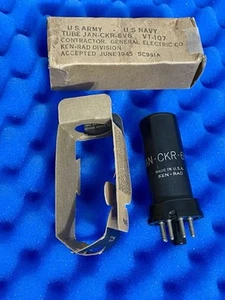ONE KEN-RAD 6V6GT/G VT107A Vacuum Tube /ULTRA BOGEY Gm And mA Tested/ 1945 NAVY - Picture 1 of 5