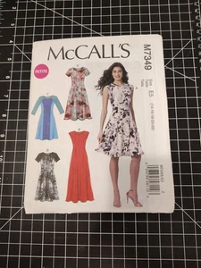 McCalls M7349 Misses Petite Dress Fit & flare Sewing Pattern sz 14-22 - Picture 1 of 2