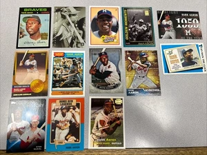 Hank Aaron (HOF) - Lote de 13 tarjetas de béisbol diferentes en gran forma - Imagen 1 de 1
