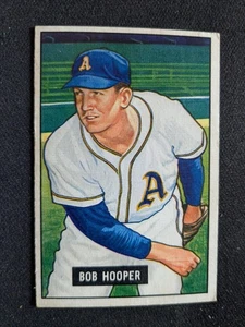1951 Bowman Baseball Card # 33 Bob Hooper - Philadelphia A's (EX) - Picture 1 of 3