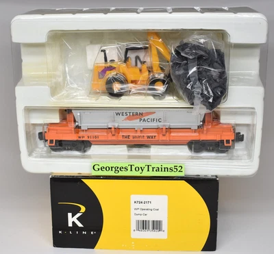 K-LINE 3-RAIL O #91101 WP WESTERN PACIFIC OPERATING COAL DUMP CAR K724-2171 NIB - Image 1 of 4