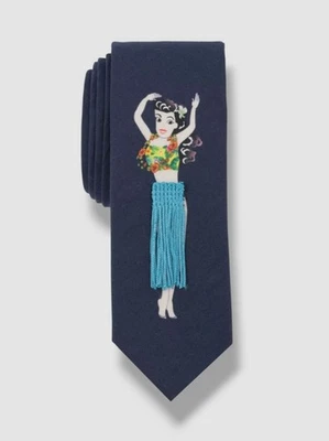 Corbata ajustada conversacional Hula Hula azul original Penguin para hombre 58 x 2,5 Foto 1 de 2