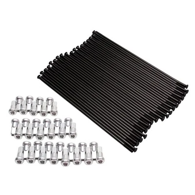 Kit de radios para motocicleta Tusk - radios delanteros 21" negro/petina plateada para KTM 300 Foto 1 de 4