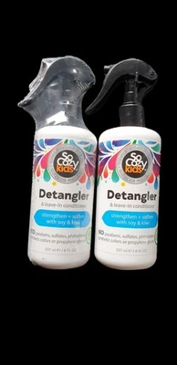 SoCozy Kids desenredante y acondicionador sin dejar fortalecer suavizar soja y kiwi paquete de 2 Foto 1 de 3