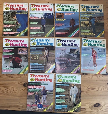 Treasure Hunting Magazines 1984 x 10 Used Bundle Vintage Metal Detecting Vintage - Image 1 of 4