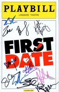 First Date signed handsigniert Cast Playbill - Zachary Levi - Bild 1 von 2