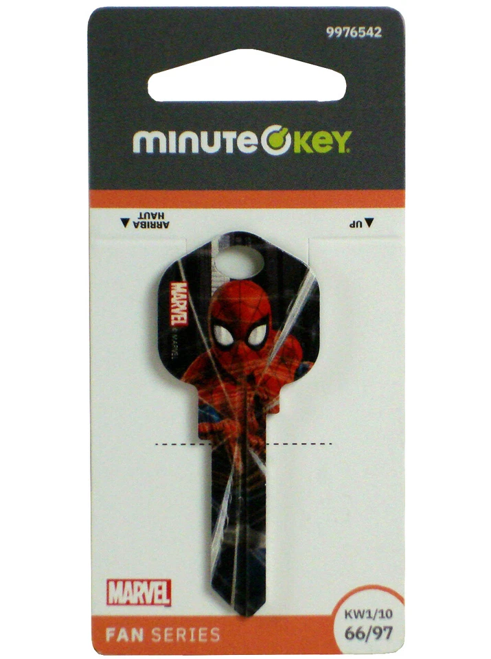 Marvel Comics Spider-Man Door Key Kwikset KW1/10 Fan Series 66/97 Minute Key New - Image 1 of 2