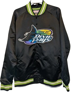 Mitchell & Ness Tampa Bay Devil Rays Cooperstown Satin Jacket Men's Size XL EUC - Image 1 of 4