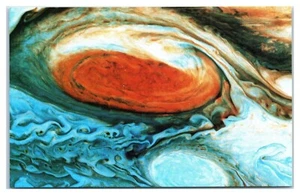 Imagen de la Gran Mancha Roja de Júpiter Voyager I - Foto de postal de la NASA - Imagen 1 de 2