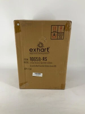 3-уровневый кинетический спиннер Exhart 16658-RS со стеклянным тресковым шариком садовый колье - Изображение 1 из 4