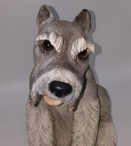 VTG Dog Sculpture Statue Terrier Schnauzer Gray #506 Universal Statuary 11.75" T - Picture 1 of 11