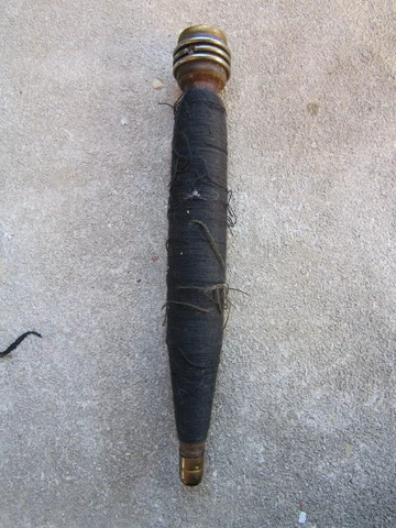 Antique Vintage Metal & Wooden Sewing Spindle- Industrial- Commercial- Thread 2 Cover