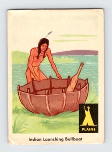 1959 Fleer Indian Trading Cards #7 Bullboat da lancio indiano (PR) - Foto 1 di 2