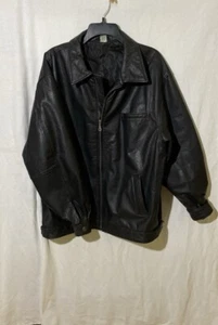 Vintage Echtleder schwarze Herren Bomberjacke - Large - Bild 1 von 12