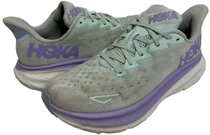 Hoka One One Clifton 9 Mujer 8.5 Zapatos para Correr en Carretera Gaviota Azul Hielo Púrpura - Imagen 1 de 11