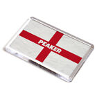 FRIDGE MAGNET - Peaker - St George Cross/England Flag - Surname Gift