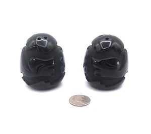 Salero y pimentero Santa Clara tallado Avanyu Victor & Naomi Eckelberry 2,5" H - Imagen 1 de 9