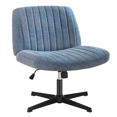 Armless Chair Adjustable Height Comfy Fabric Cross Legged No Wheel Rest - Image 1 of 4